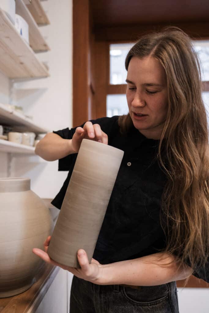 pottery studio portrait