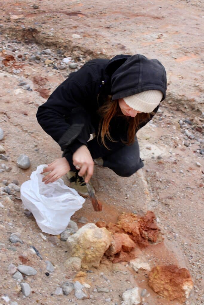 wild clay material iron oxide